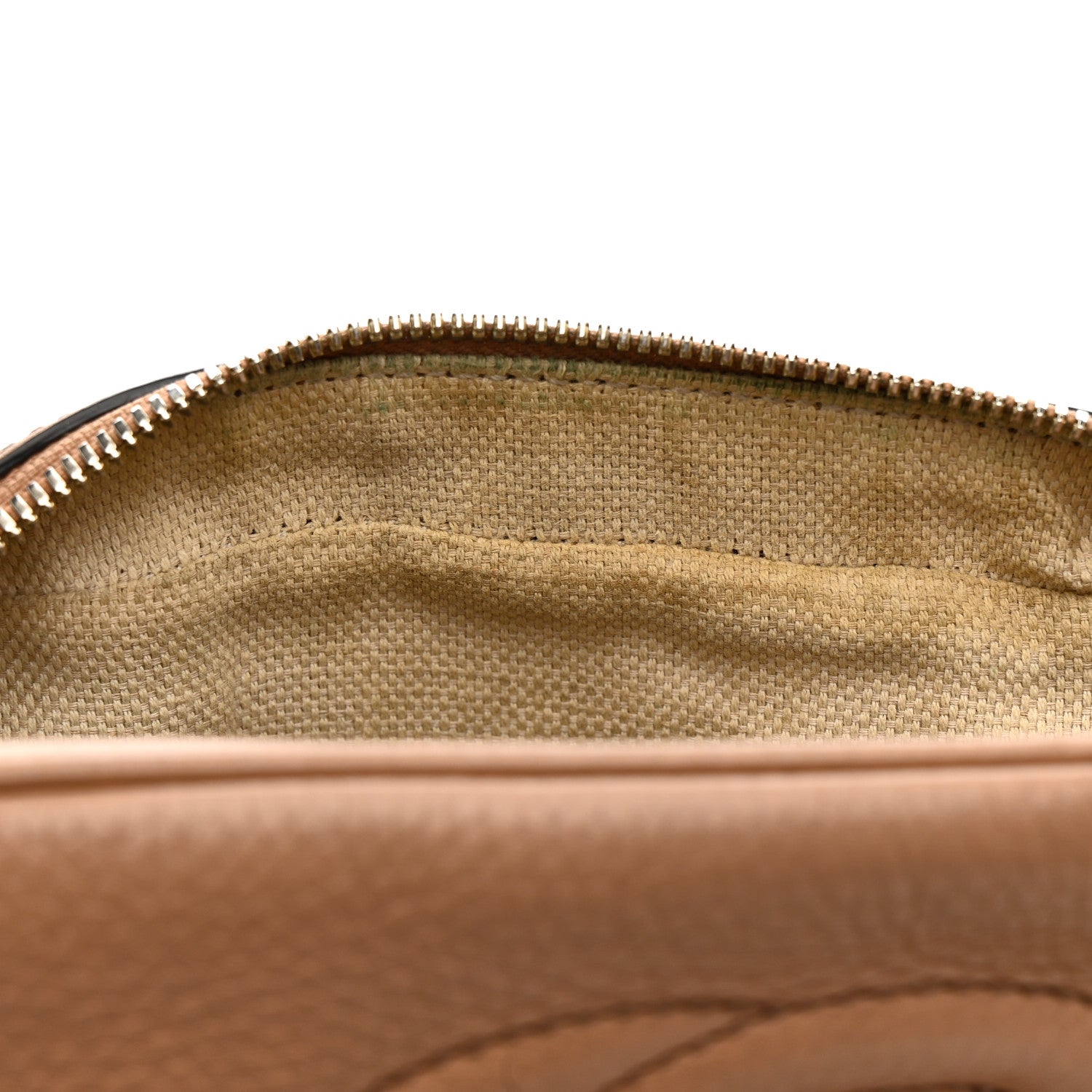 Pebbled Calfskin Small Soho Disco Bag Camelia