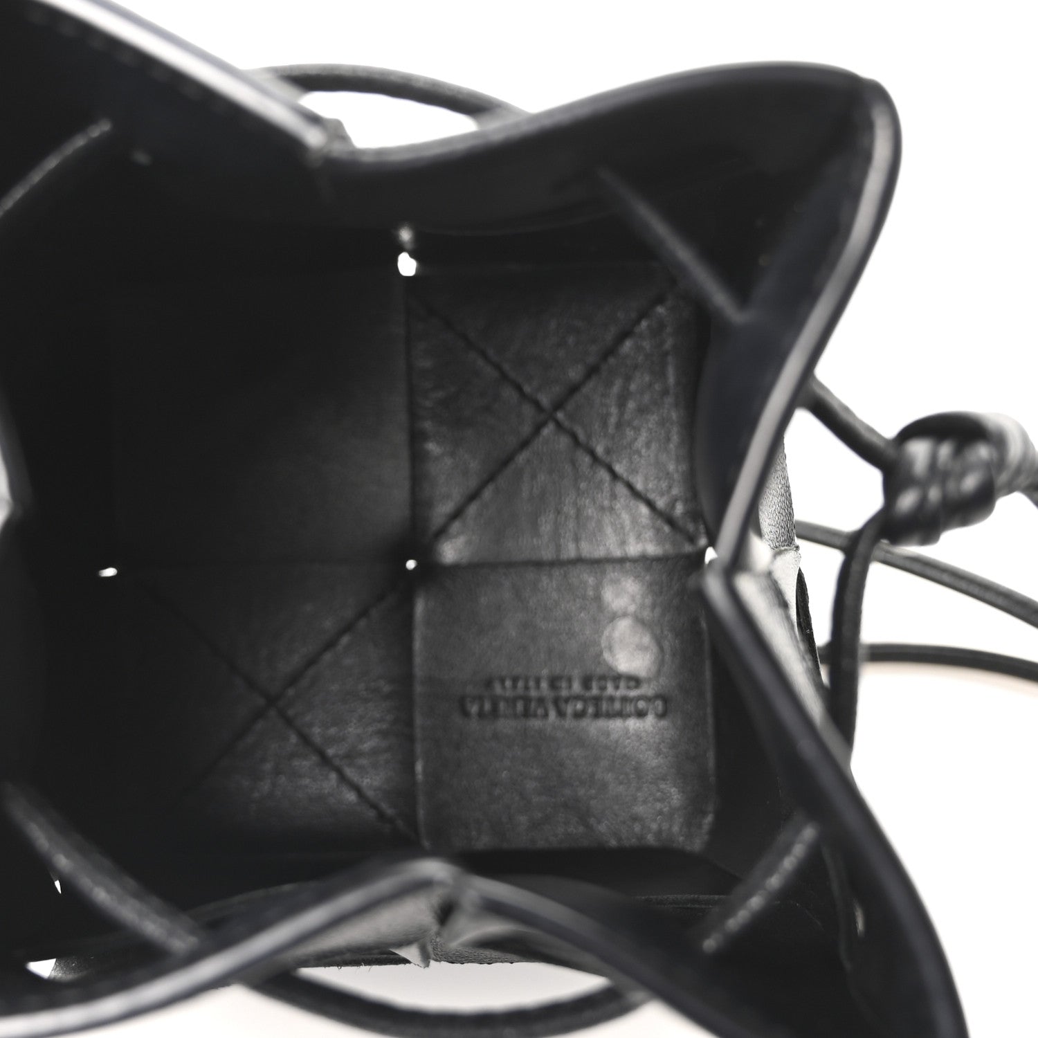 Nappa Maxi Intrecciato Mini Cassette Bucket Bag Black