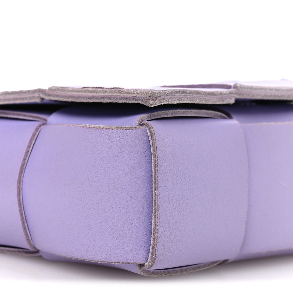 Lambskin Maxi Intrecciato Extra Mini Cassette Crossbody Bag Wisteria