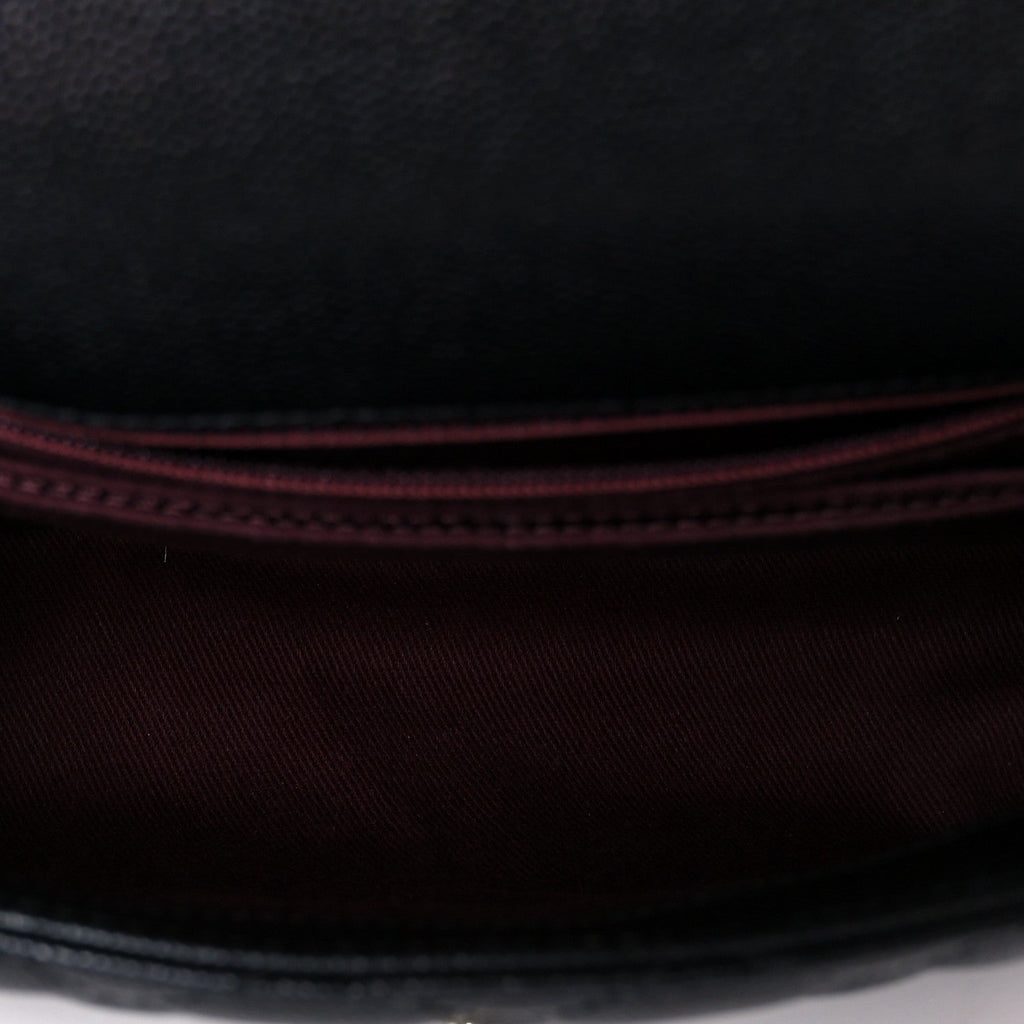 Caviar Quilted Mini Coco Handle Flap Black
