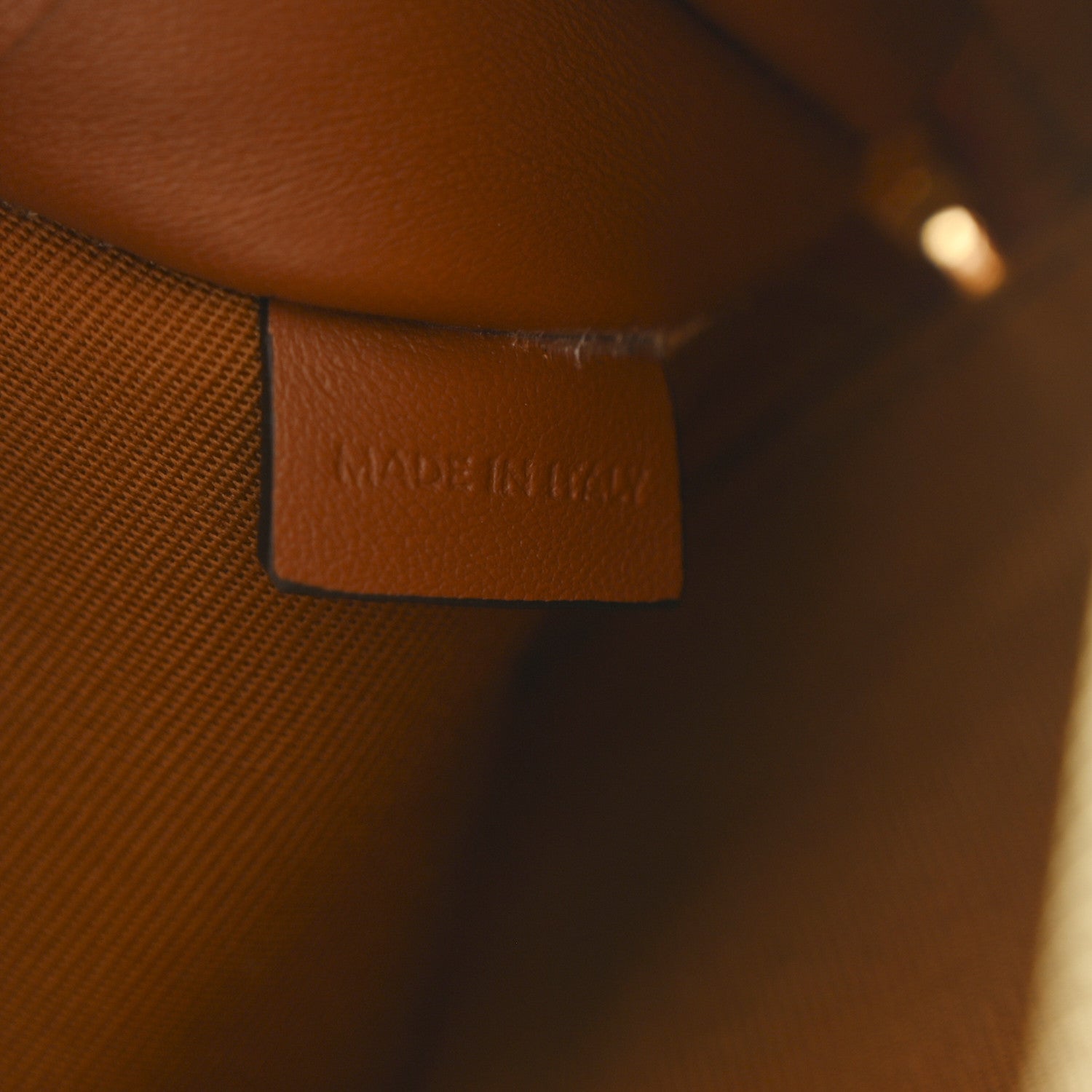 Triomphe Canvas Lambskin Clutch On Chain Tan