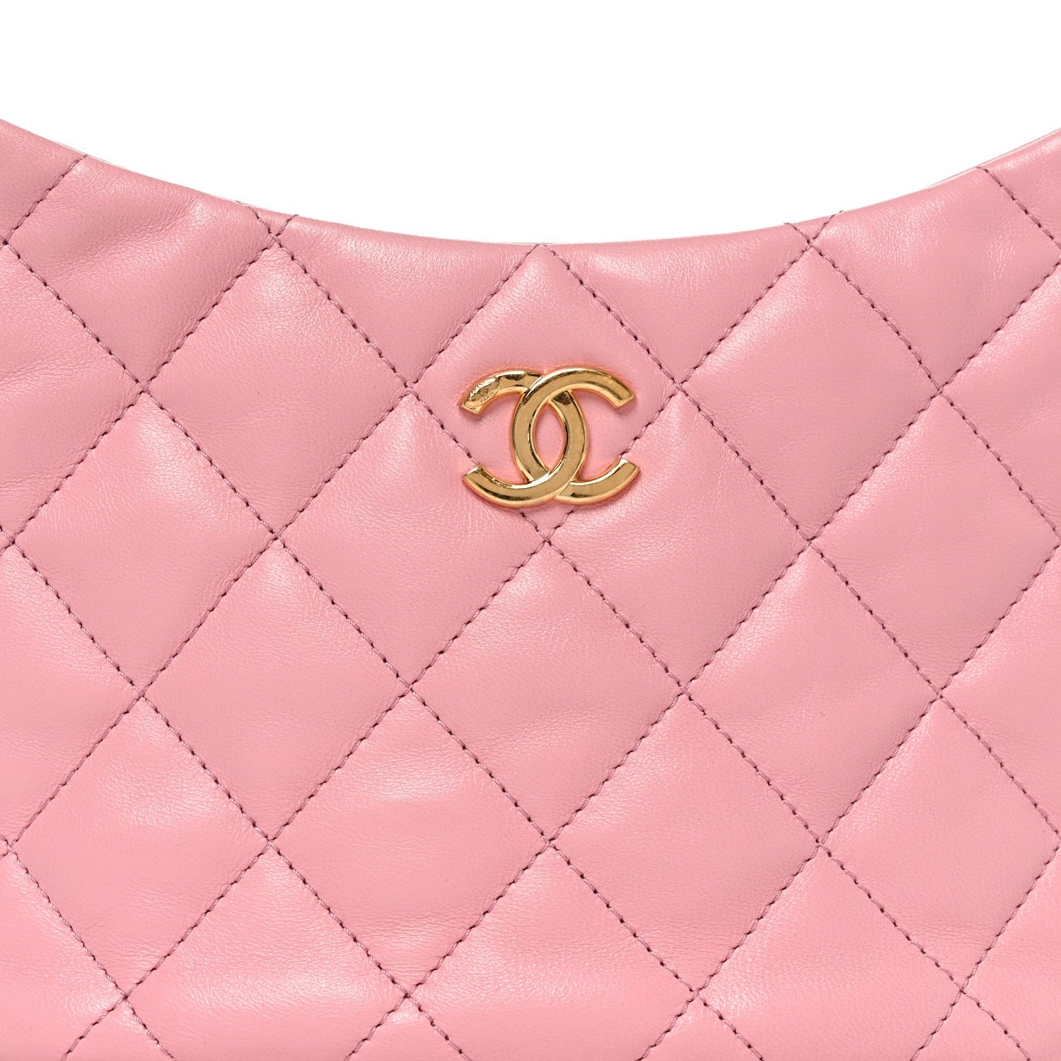 Lambskin Quilted CC Links Hobo Light Pink