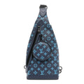 Monogram Shadow Duo Slingbag Navy River Blue