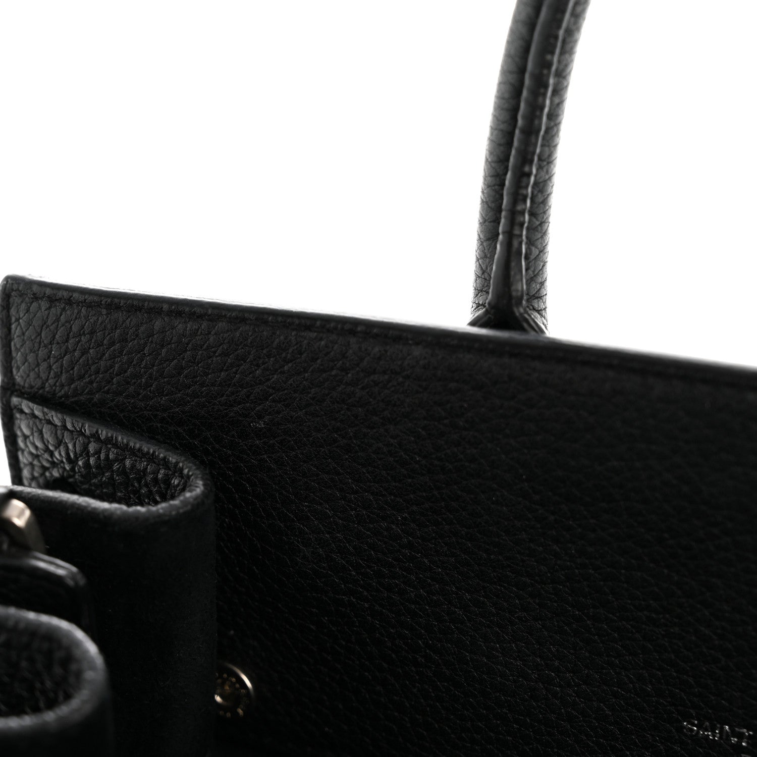 Grained Calfskin Nano Sac De Jour Souple Black