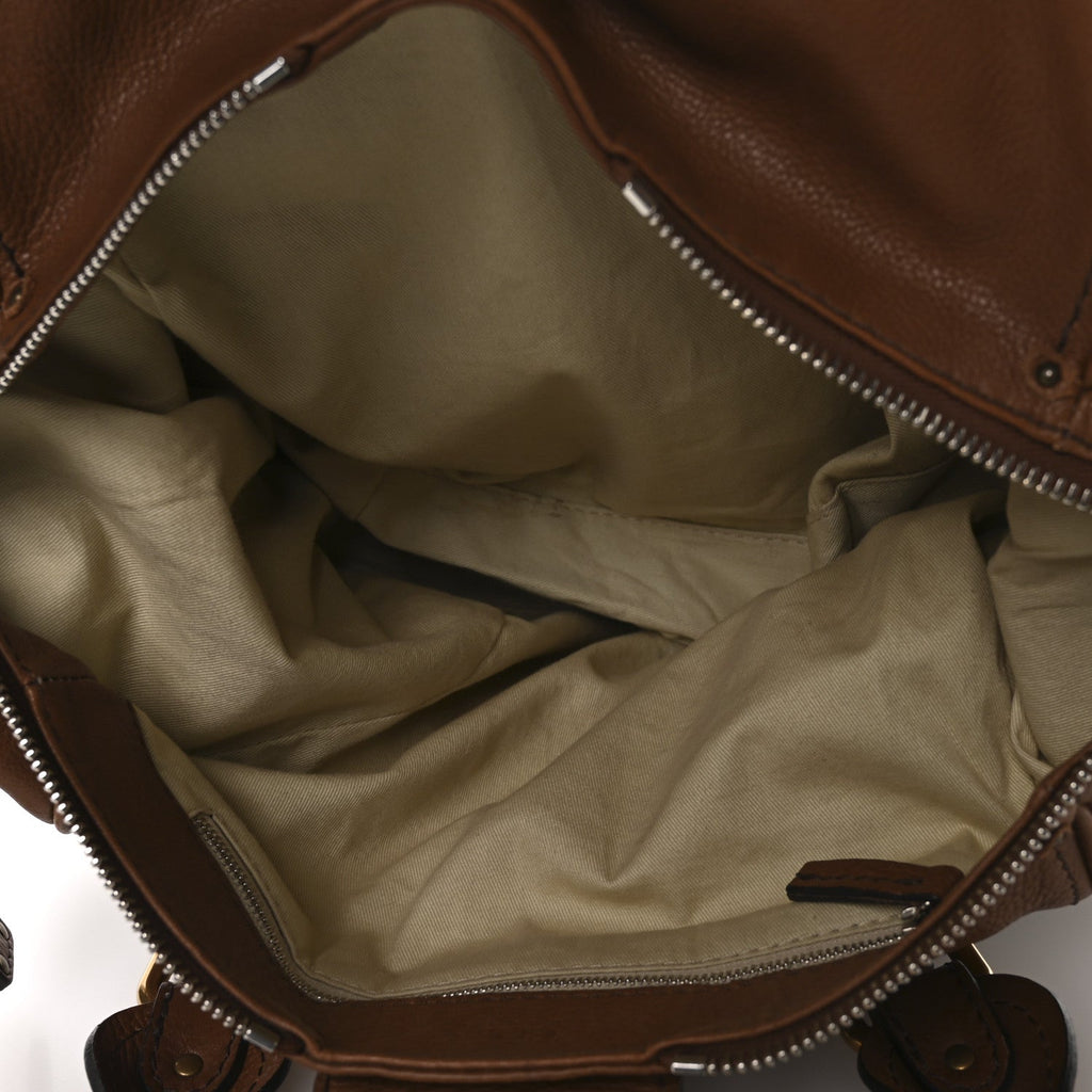 Calfskin Paddington Front Pocket Tote Muscade