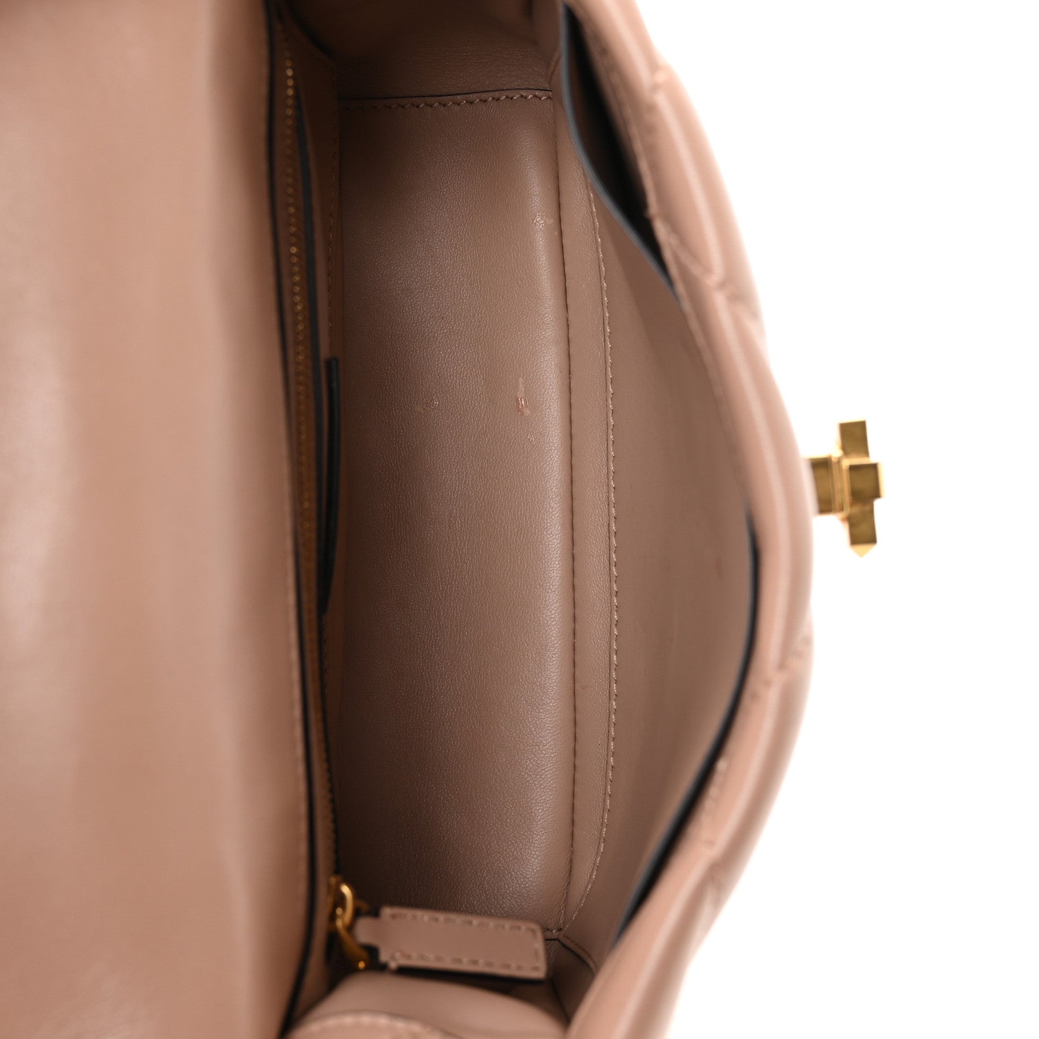 Nappa Medium Roman Stud Shoulder Bag Rose Cannelle