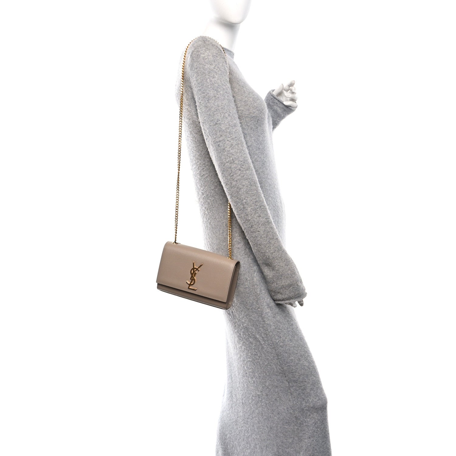Grain De Poudre Small Monogram Kate Satchel Nude Powder