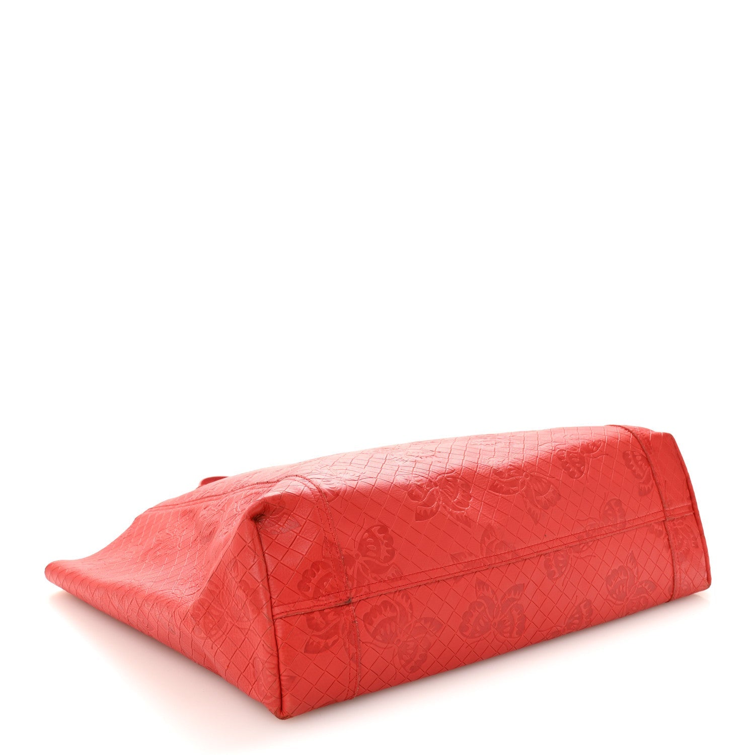 Nappa Intrecciomirage Butterfly Tote Red