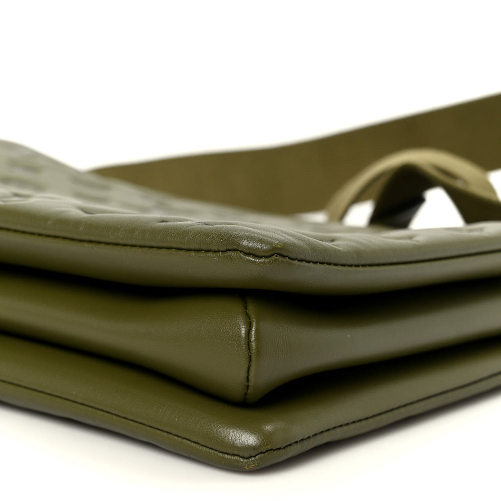 Lambskin Embossed Monogram Coussin MM Khaki