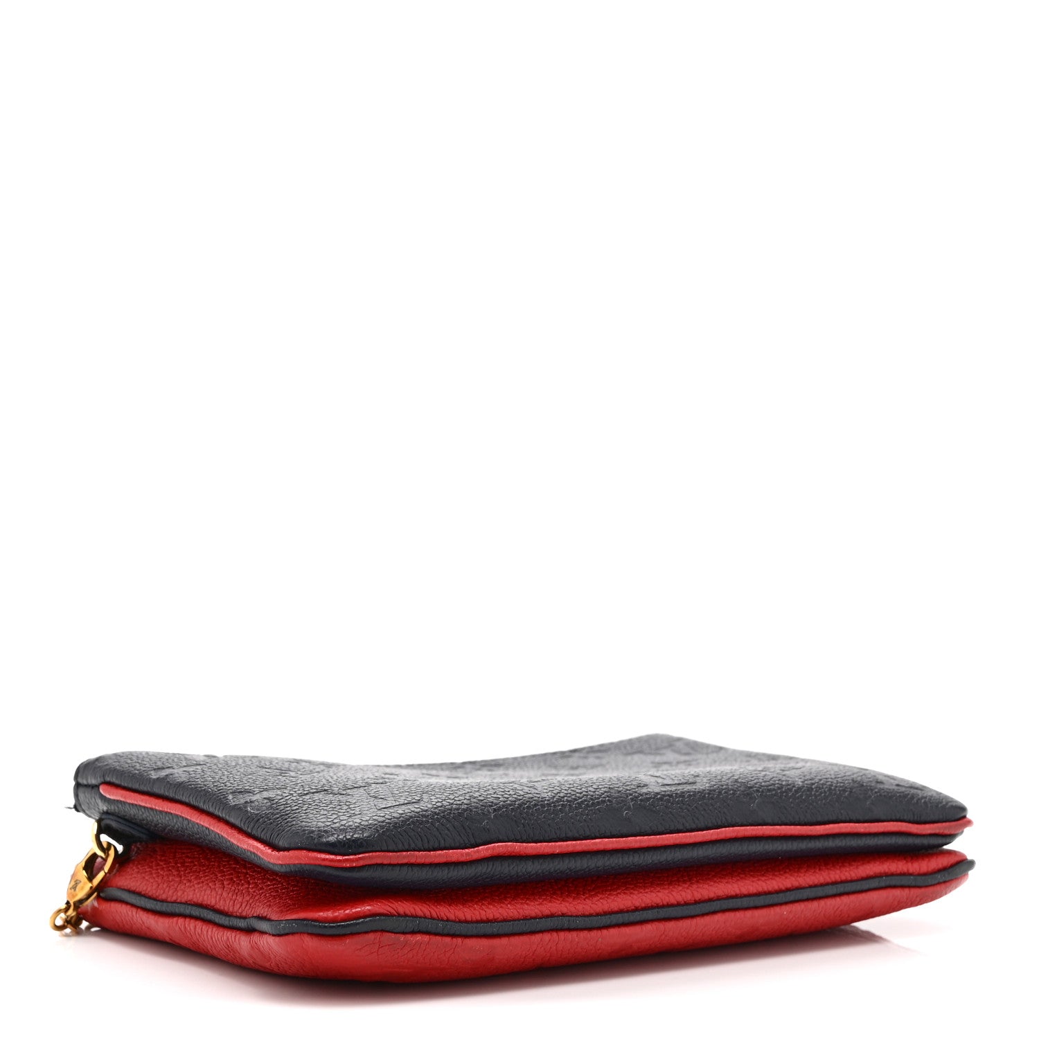 Empreinte Double Zip Pochette Marine Rouge