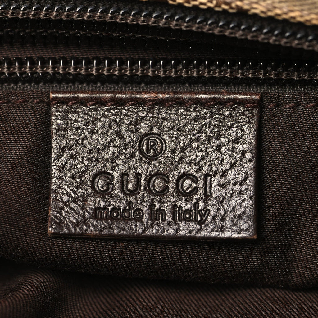 Monogram Web Small Flat Messenger Bag Brown