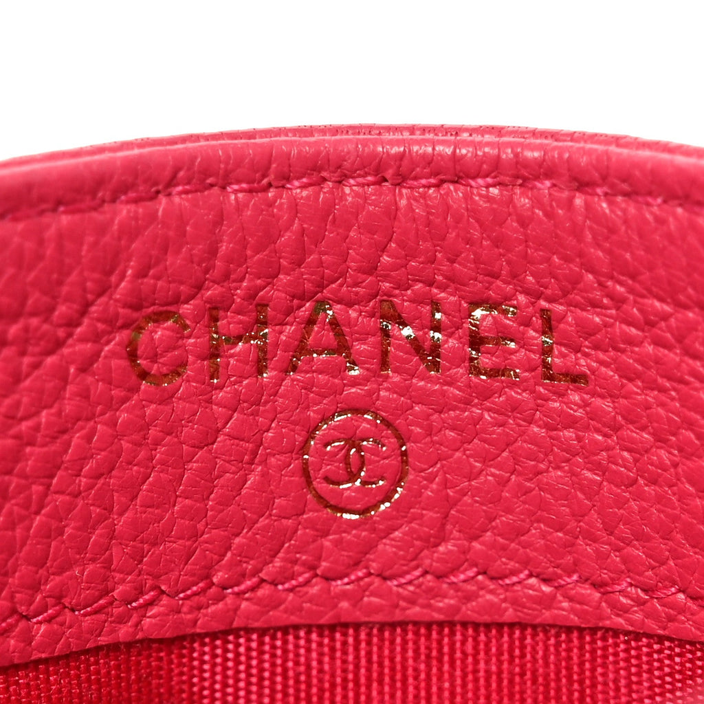 Goatskin Timeless CC  Holder Fuchsia