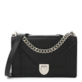 Lambskin Medium Diorama Flap Bag Black
