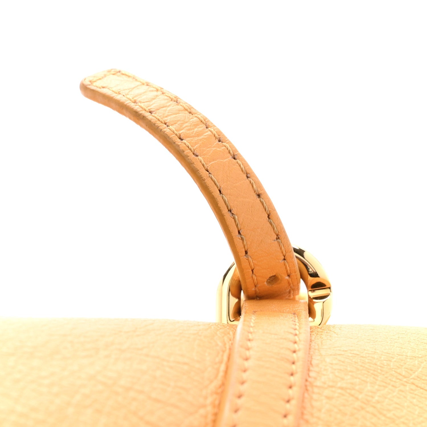 Tumbled Calfskin Medium Voyou Bag Mustard