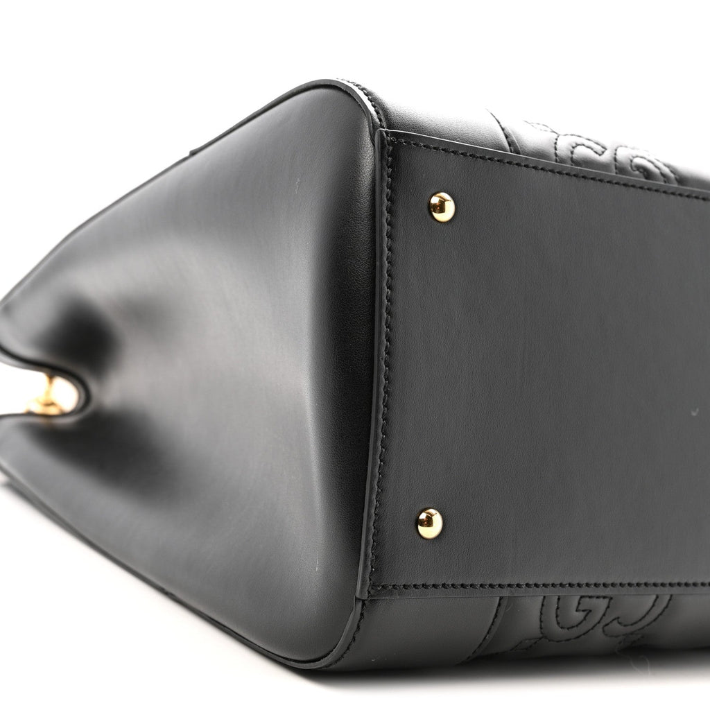 Calfskin GG Matelasse Tote Bag Black