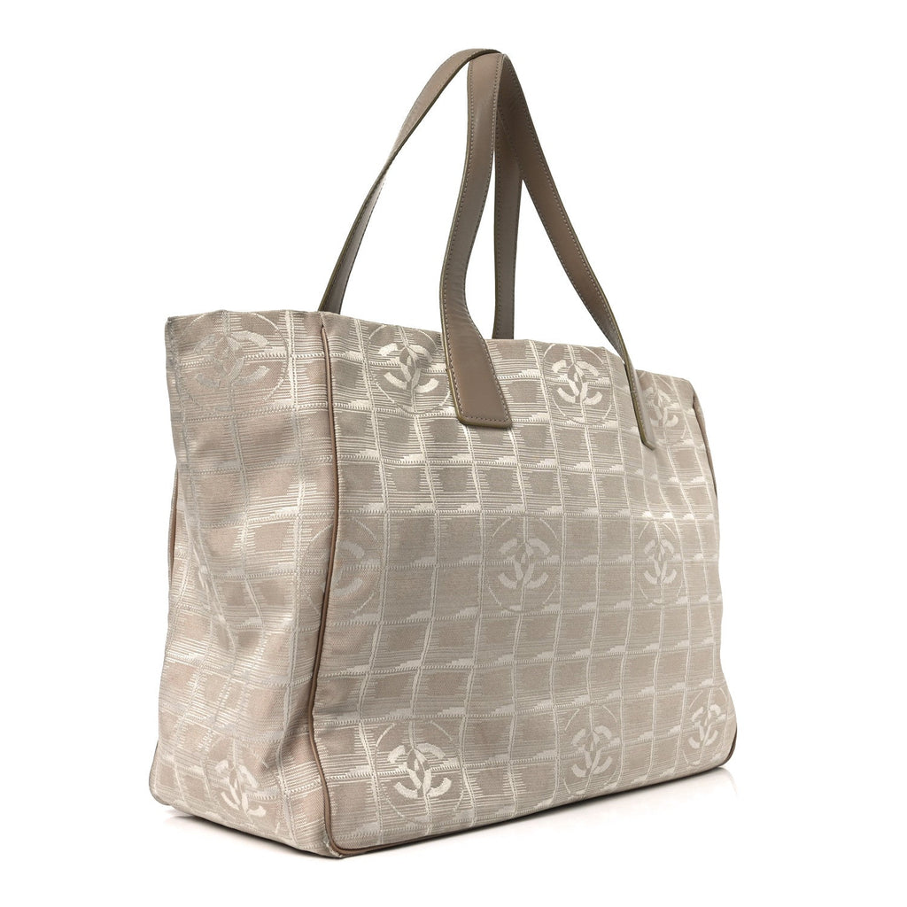 Nylon Medium Travel Tote Beige