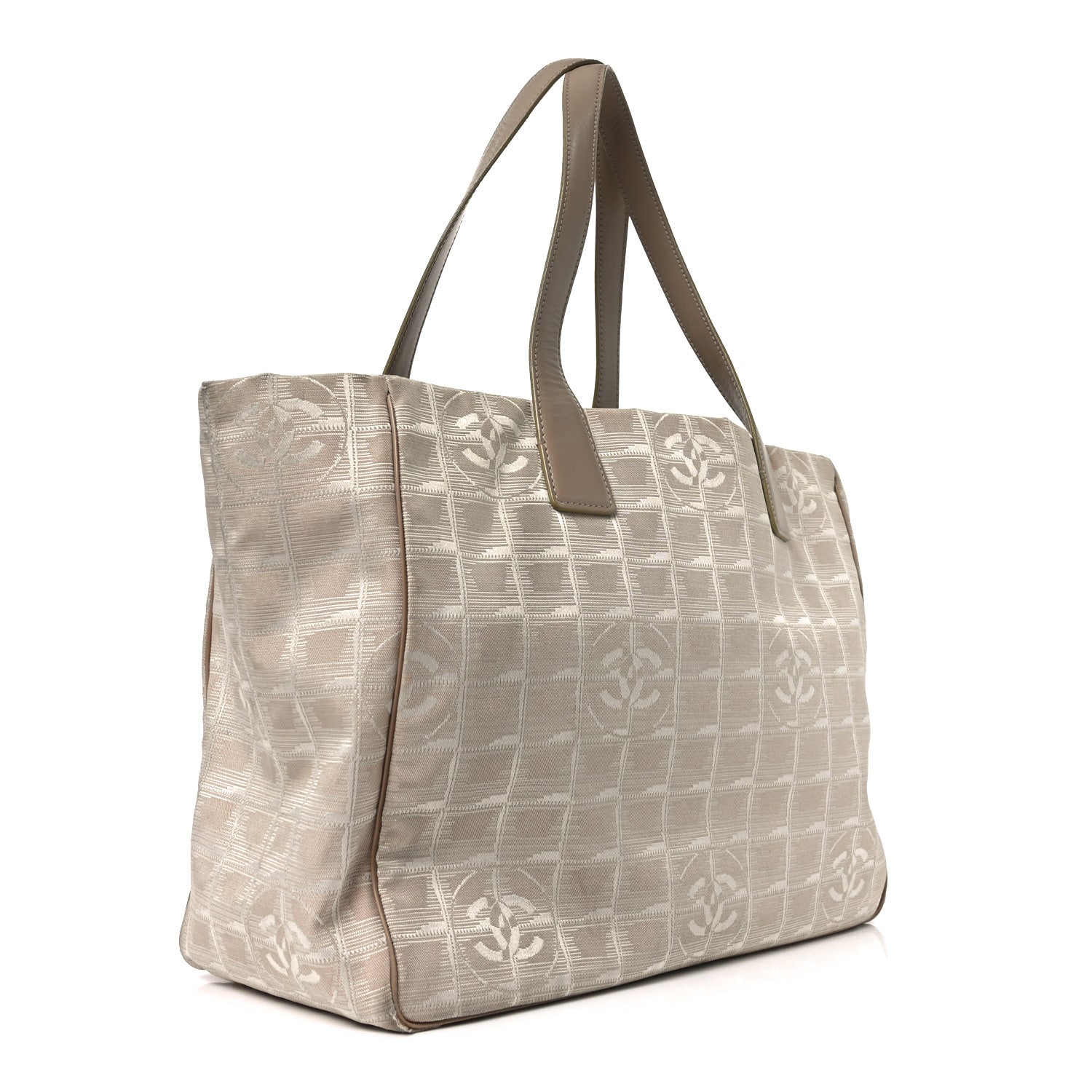 Nylon Medium Travel Tote Beige