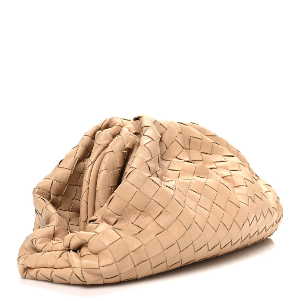 Nappa Maxi Intrecciato The Pouch Oversized Clutch Almond