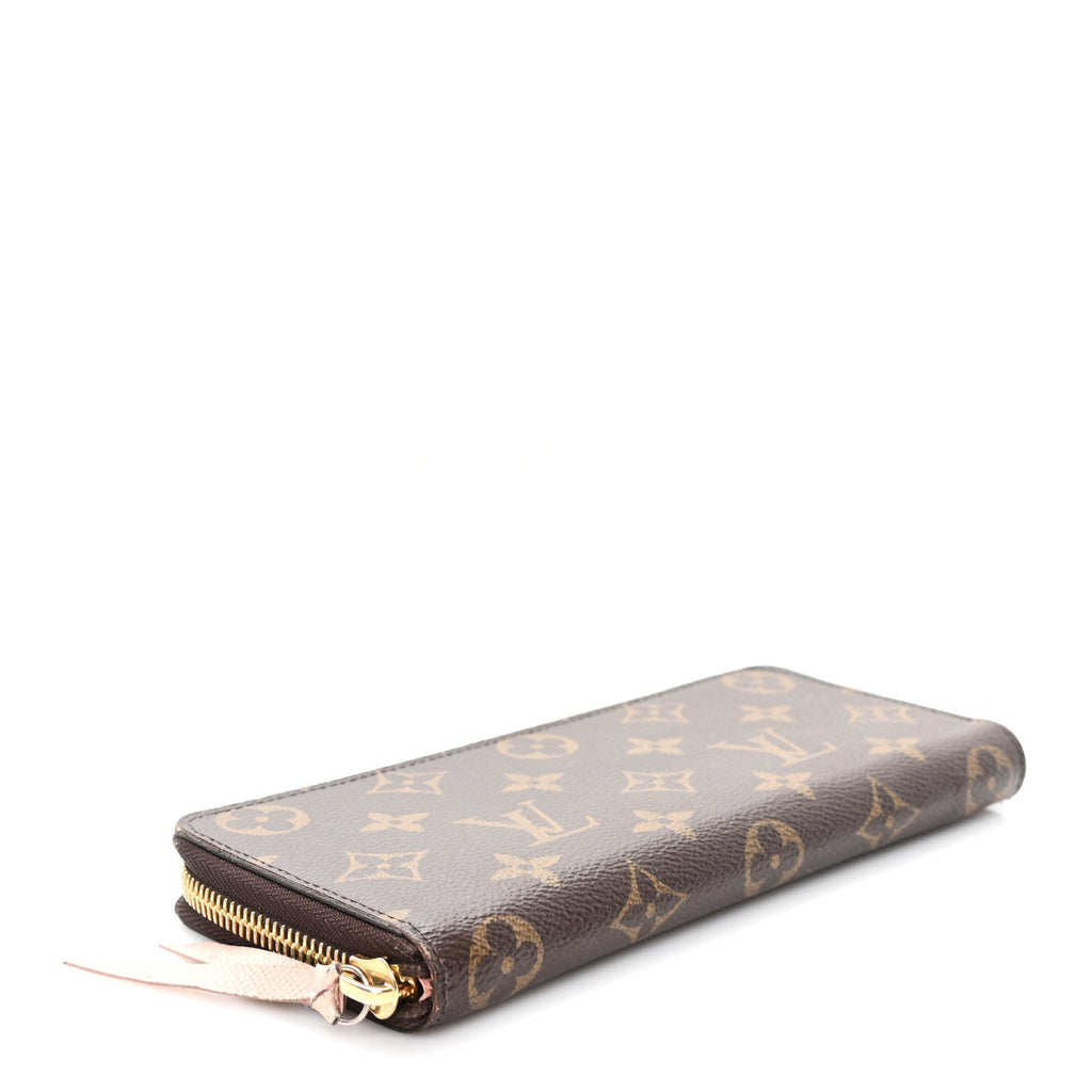 Monogram Clemence Wallet Rose Ballerine