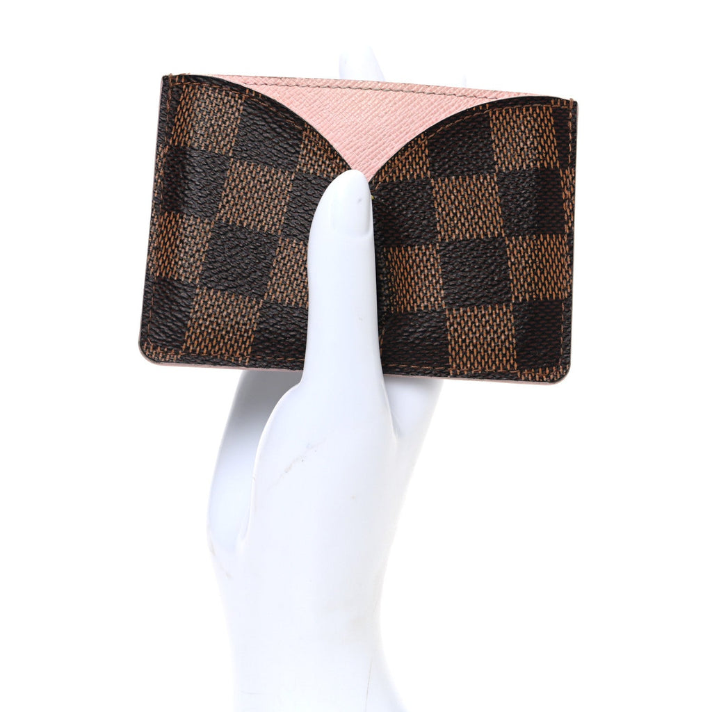 Damier Ebene Caissa  Holder Rose Ballerine
