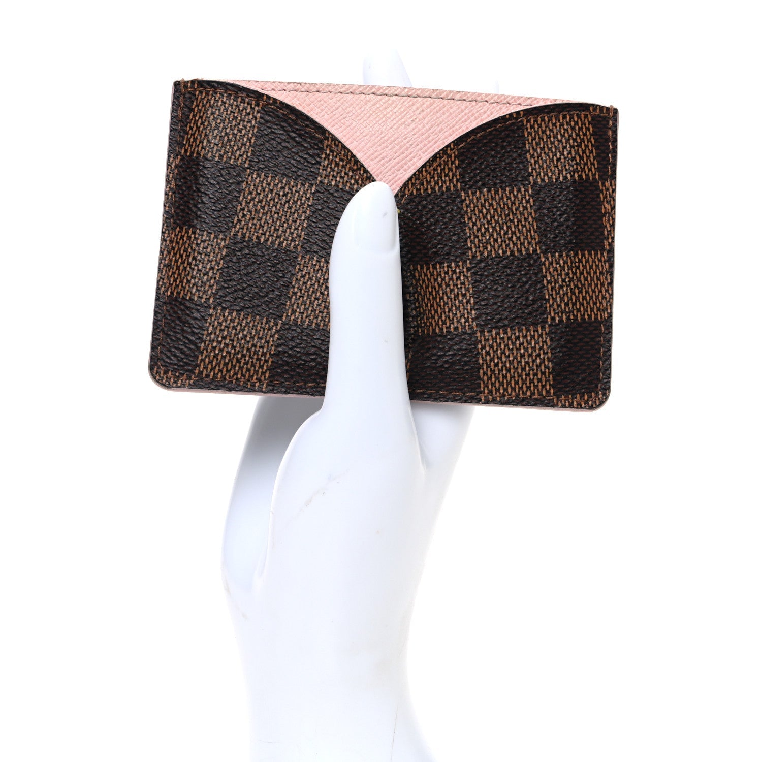 Damier Ebene Caissa  Holder Rose Ballerine