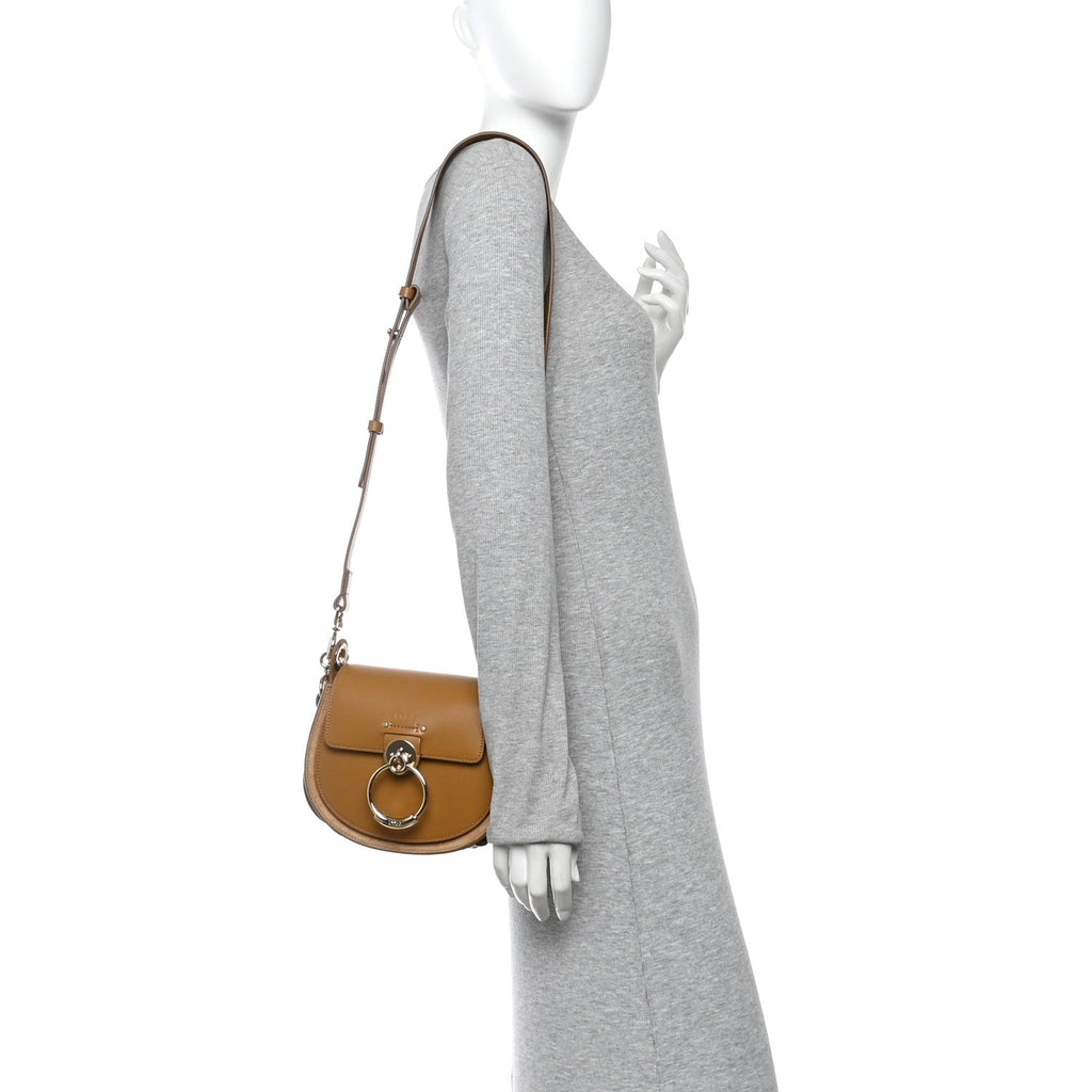 Calfskin Small Tess Bag Pottery Brown