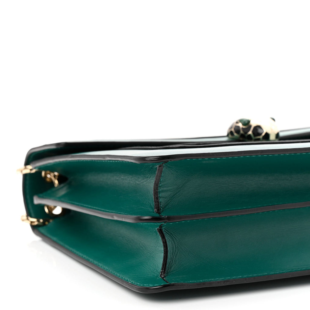 Calfskin Serpenti Forever Shoulder Bag Emerald Green
