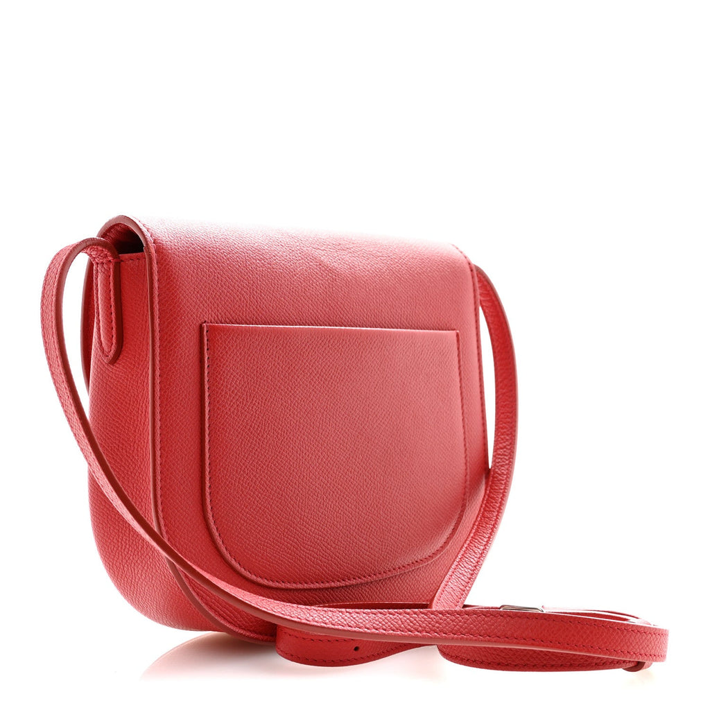 Grained Calfskin Small Trotteur Coquelicot