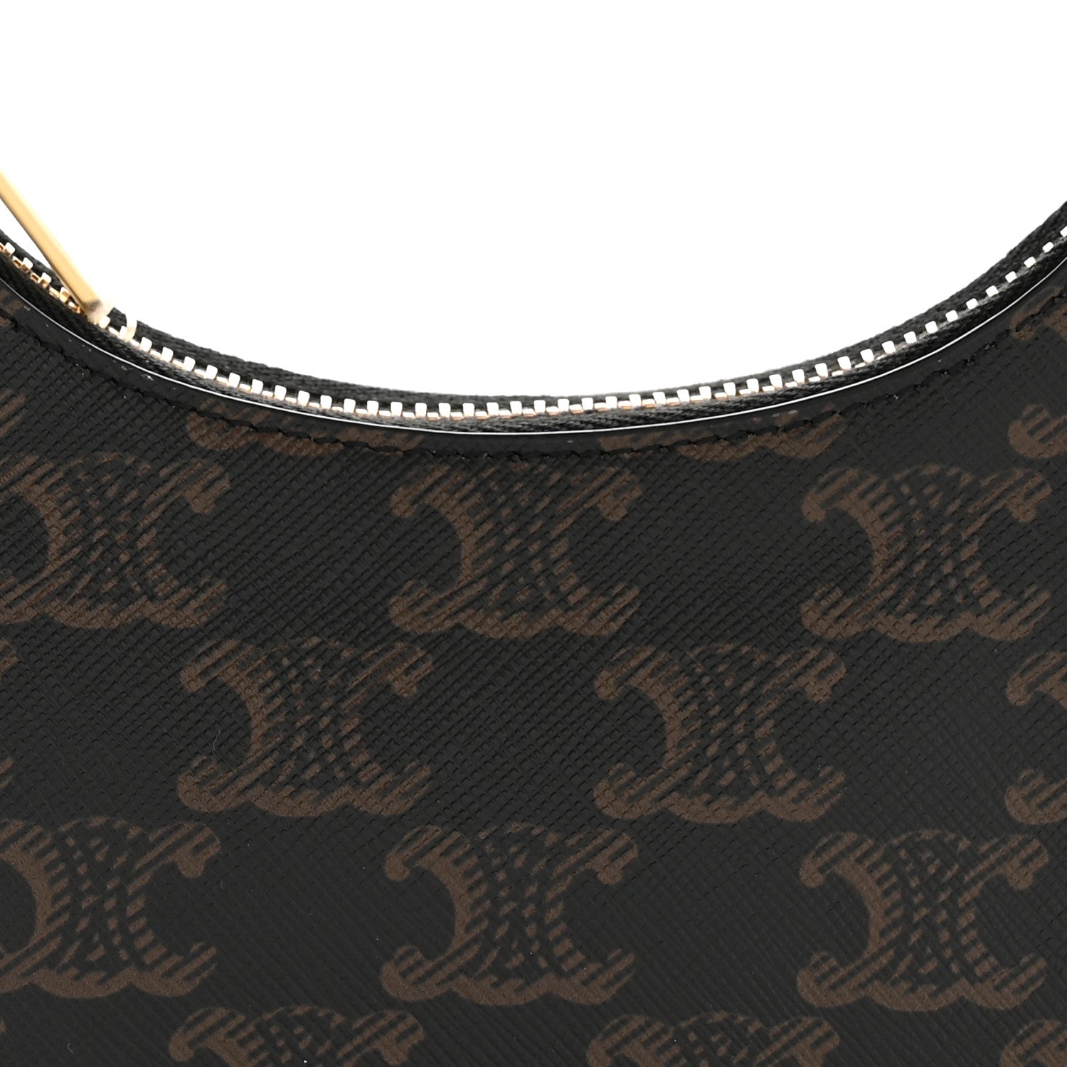 Canvas Calfskin Mini Ava Triomphe Shoulder Bag Tan