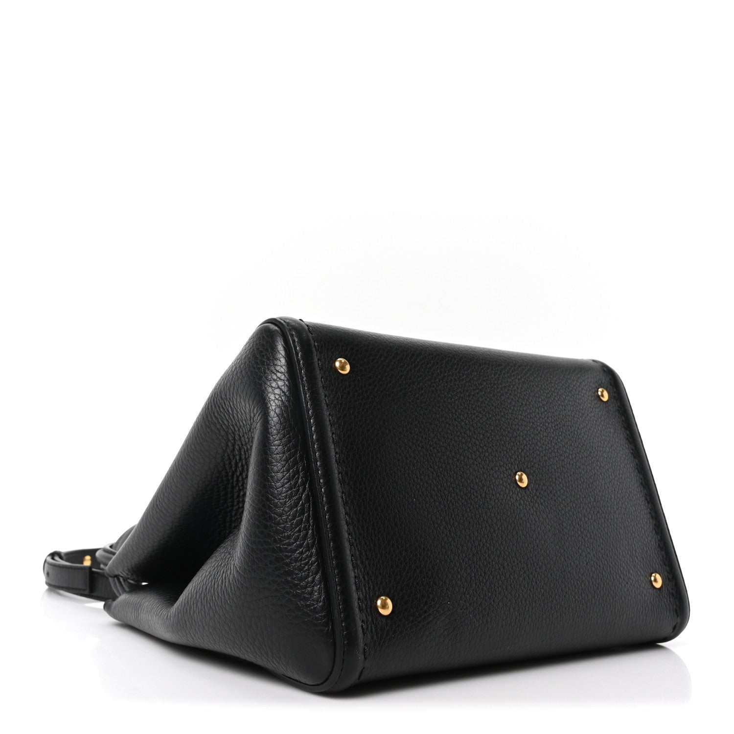 Soft Grainy Calfskin Alltime Medium Handbag Black