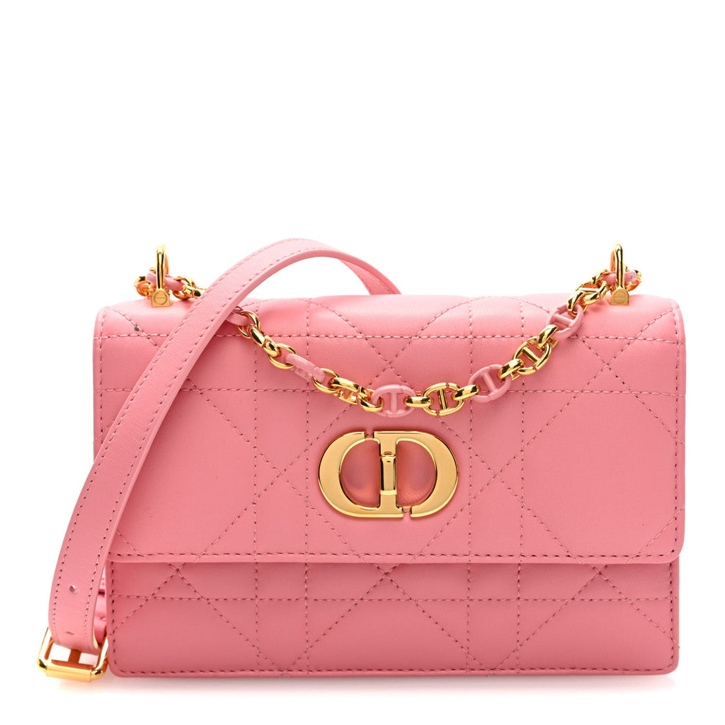 Lambskin Macrocannage Mini Miss Caro Bag Pink