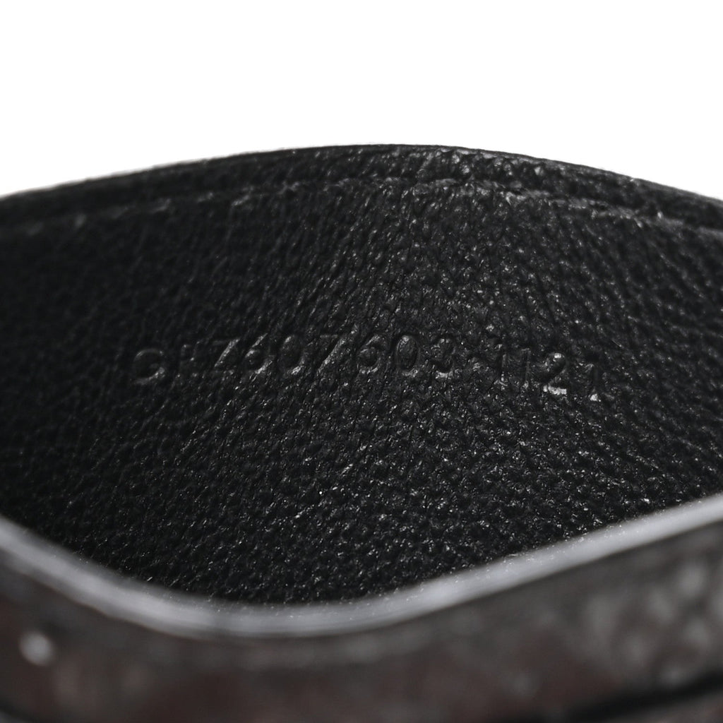 Snakeskin Monogram Credit  Case Black