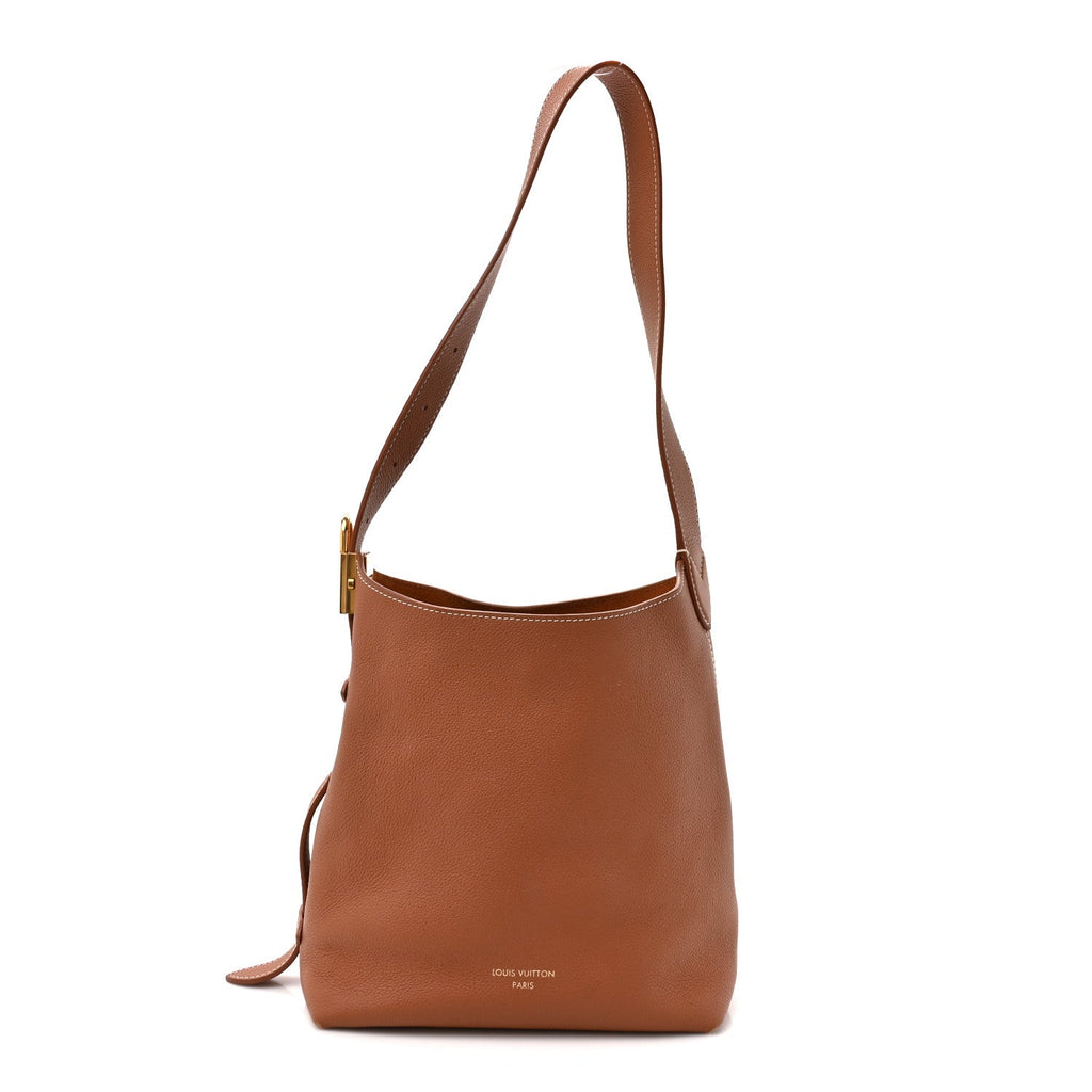 Grained Calfskin Low Key Hobo PM Cognac