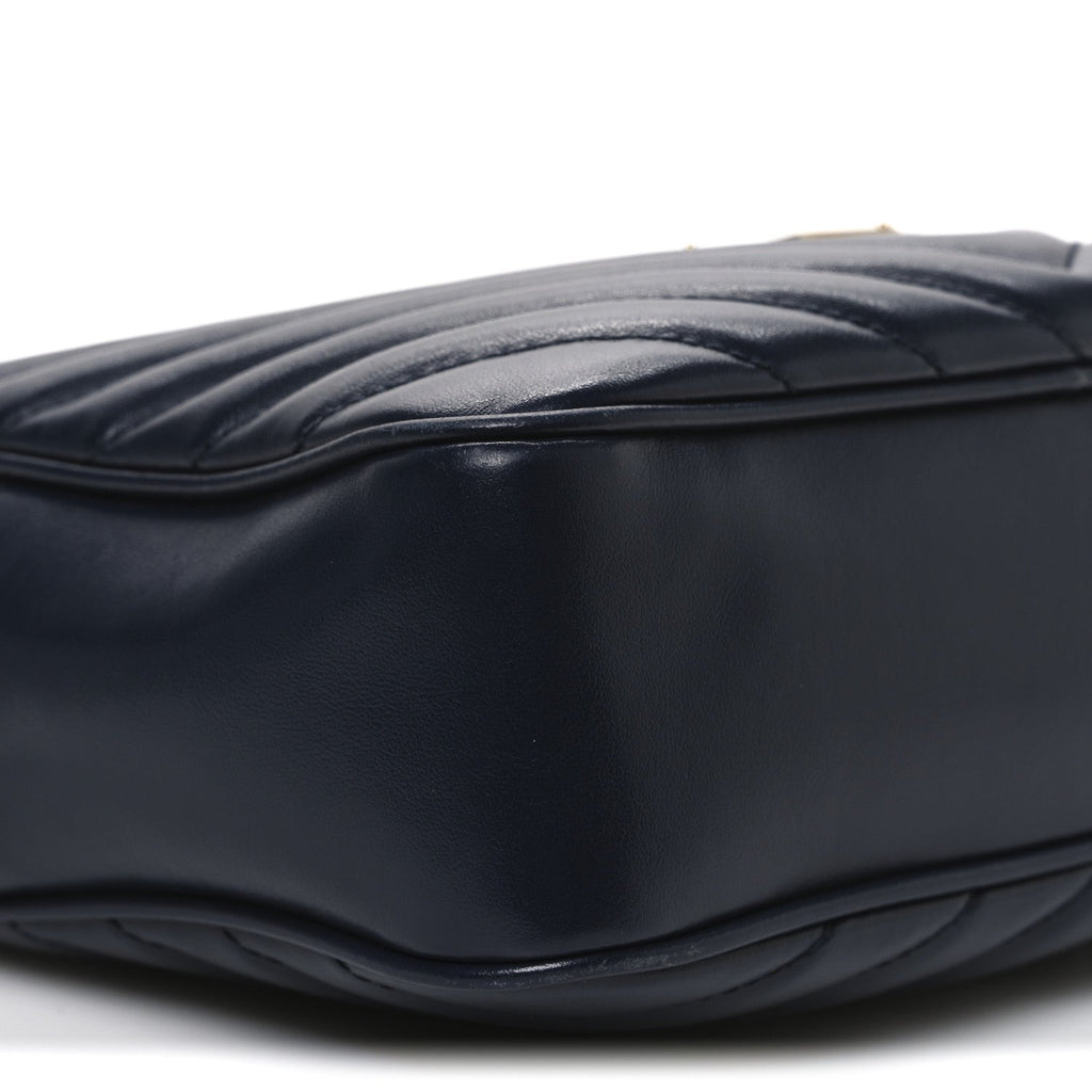Calfskin Matelasse Monogram Lou Camera Bag Deep Marine