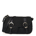 Canvas Diorissimo Buckle Messenger Black