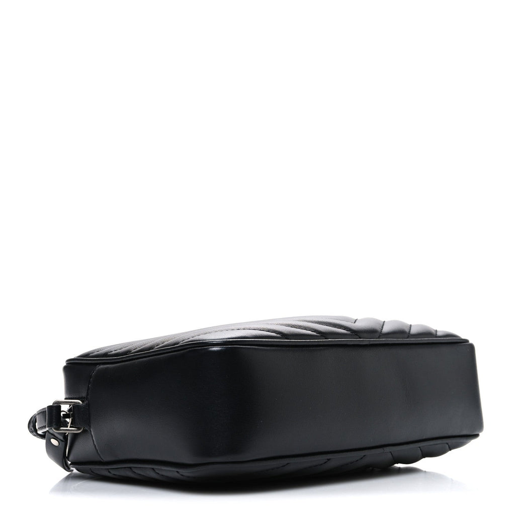 Calfskin Matelasse Monogram Lou Camera Bag Black