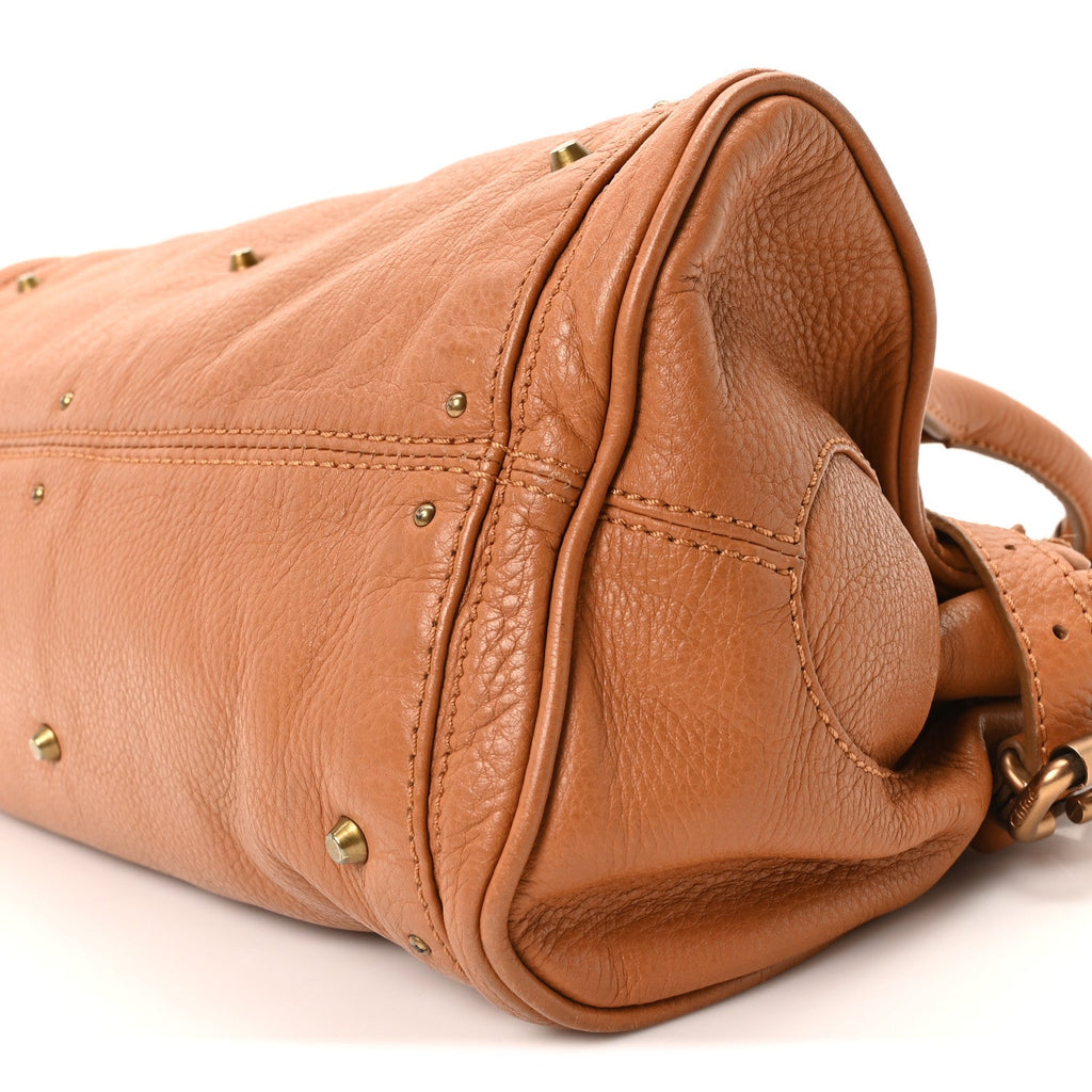 Calfskin Medium Paddington Satchel Tan