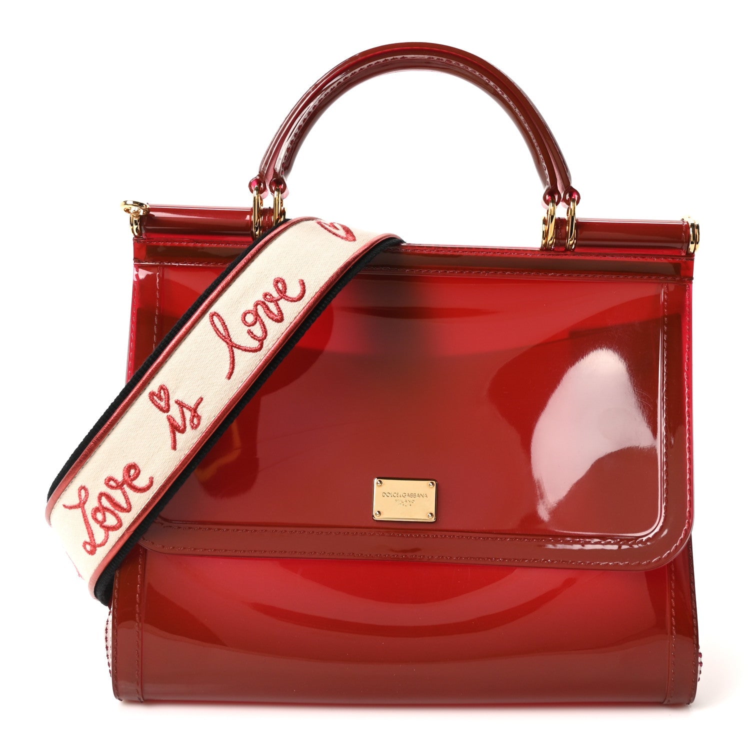 PVC Miss Sicily Satchel Red