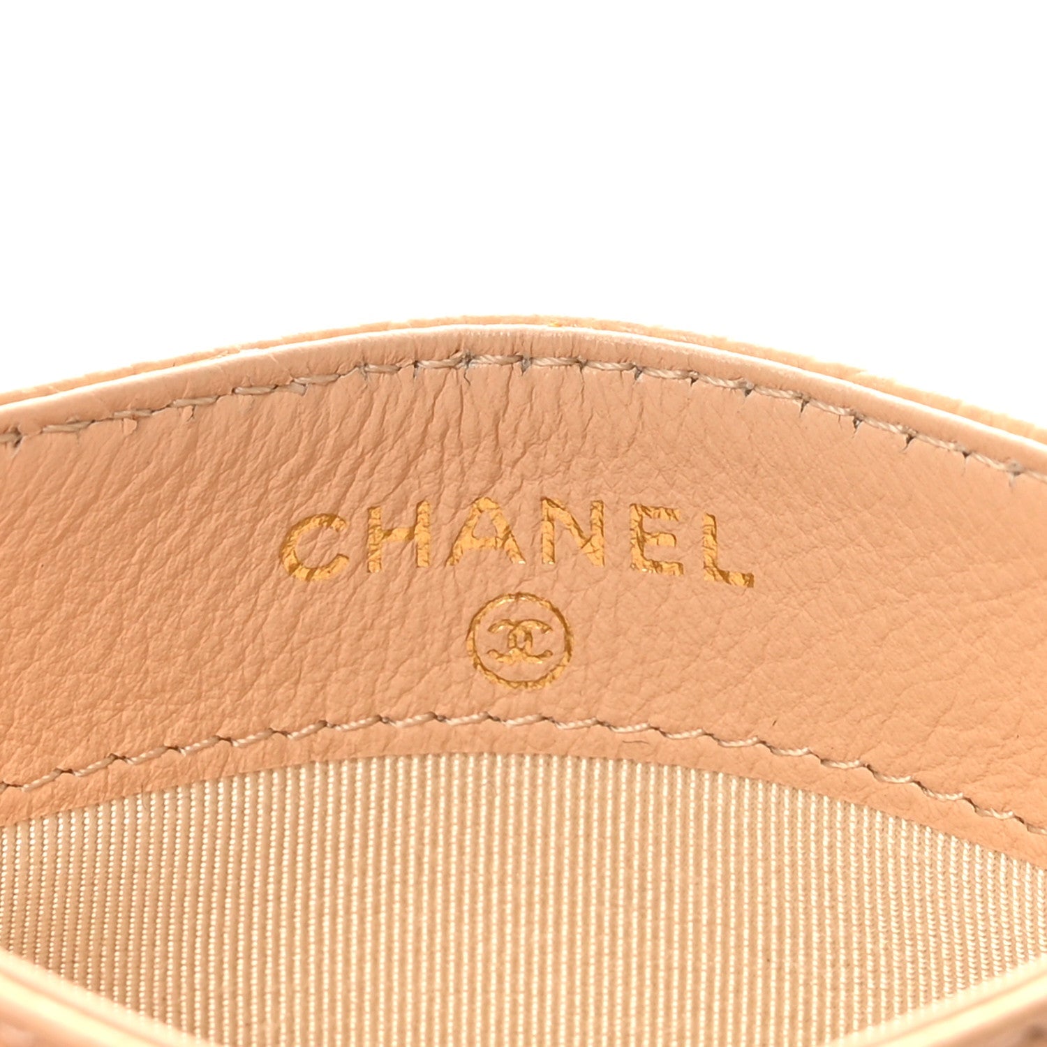 Caviar Quilted  Holder Light Beige