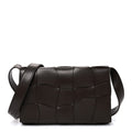 Lambskin Maxi Urban Wave Intrecciato Cassette Crossbody Bag Light Brown