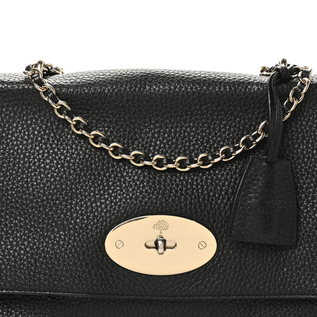 Small Classic Grain Calfskin Medium Lily Black