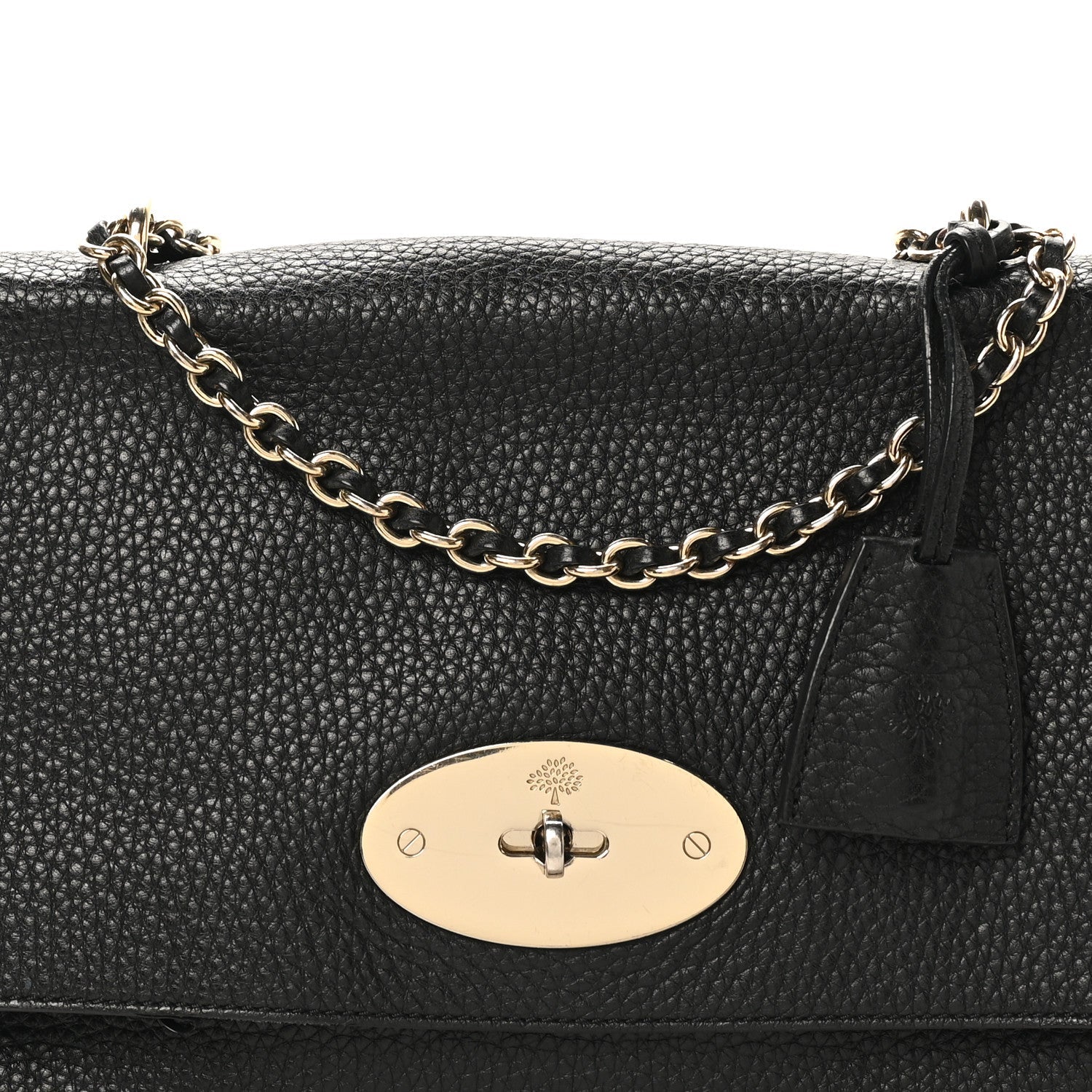 Small Classic Grain Calfskin Medium Lily Black