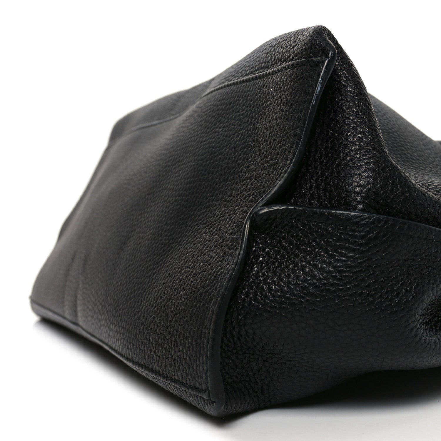 Cellarius Calfskin Large Bamboo Daily Top Handle Bag Black