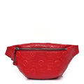 Calfskin Double G Embossed Childrens Belt Bag Red