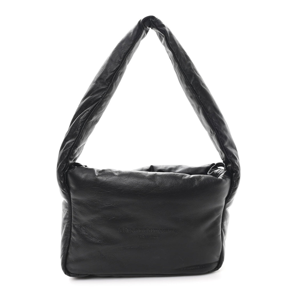 Lambskin Small Ryan Puffer Bag Black