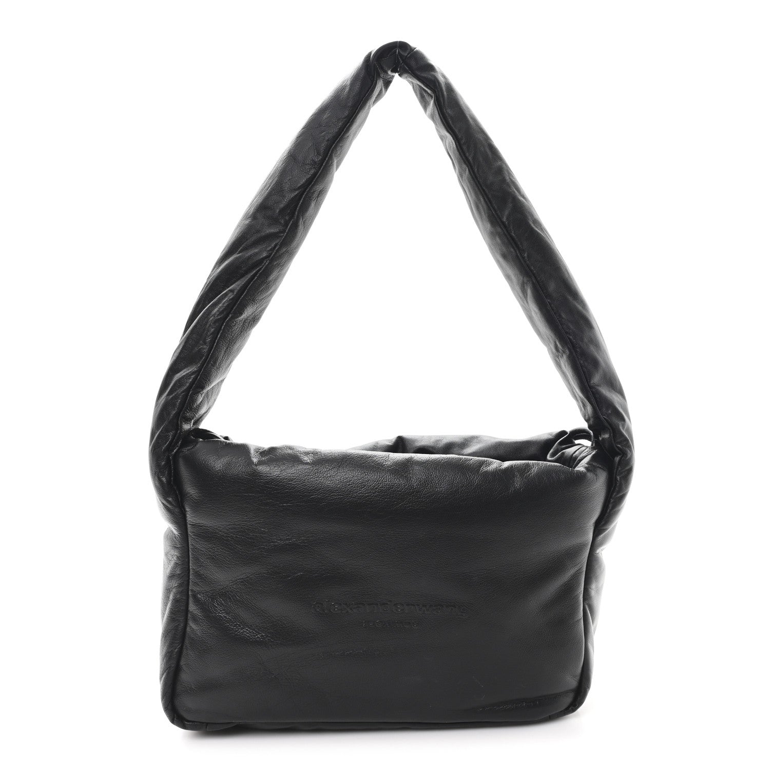 Lambskin Small Ryan Puffer Bag Black