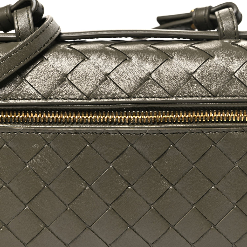 Calfskin Intrecciato Bang Bang Vanity Case Cypress