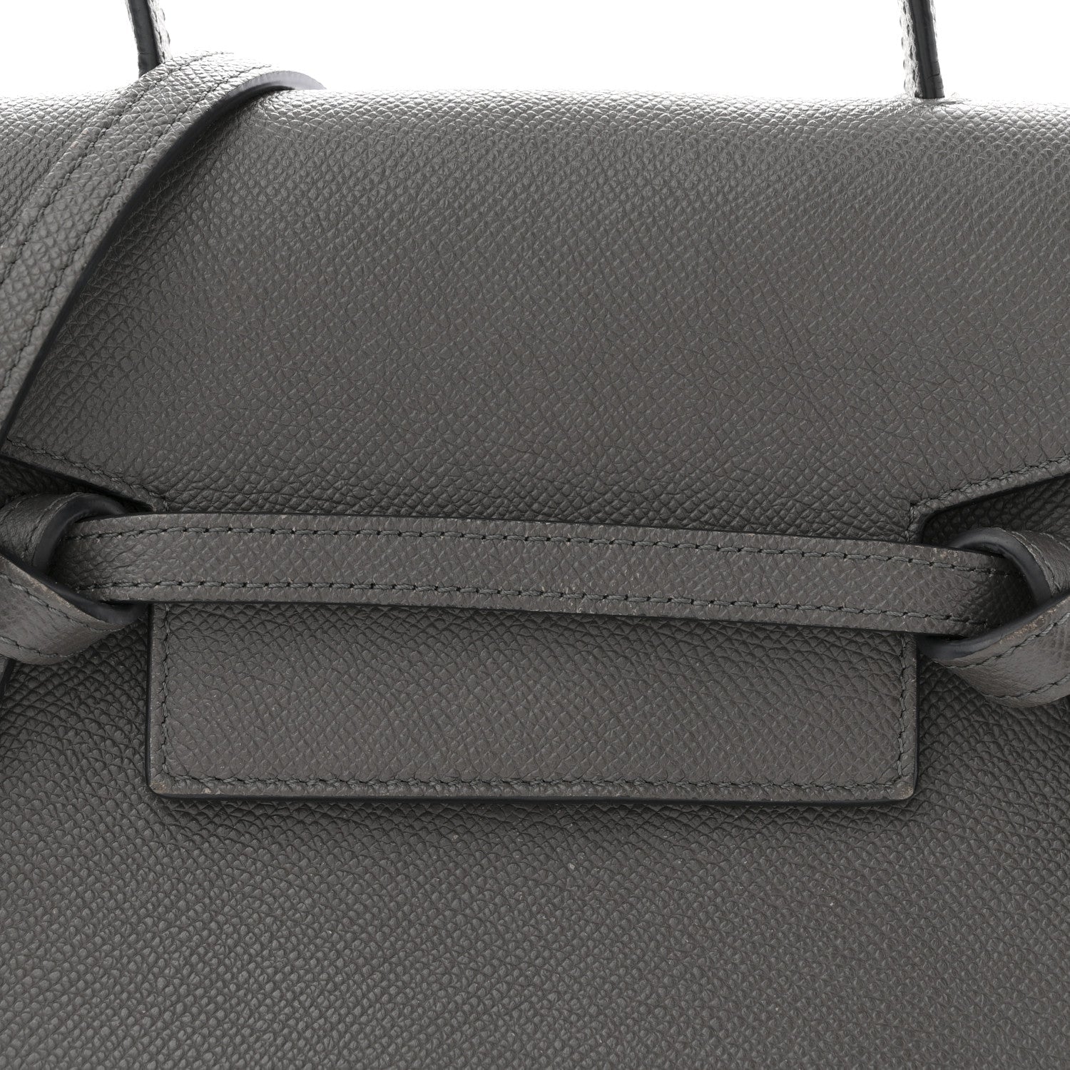 Grained Calfskin Nano Belt Bag Grey