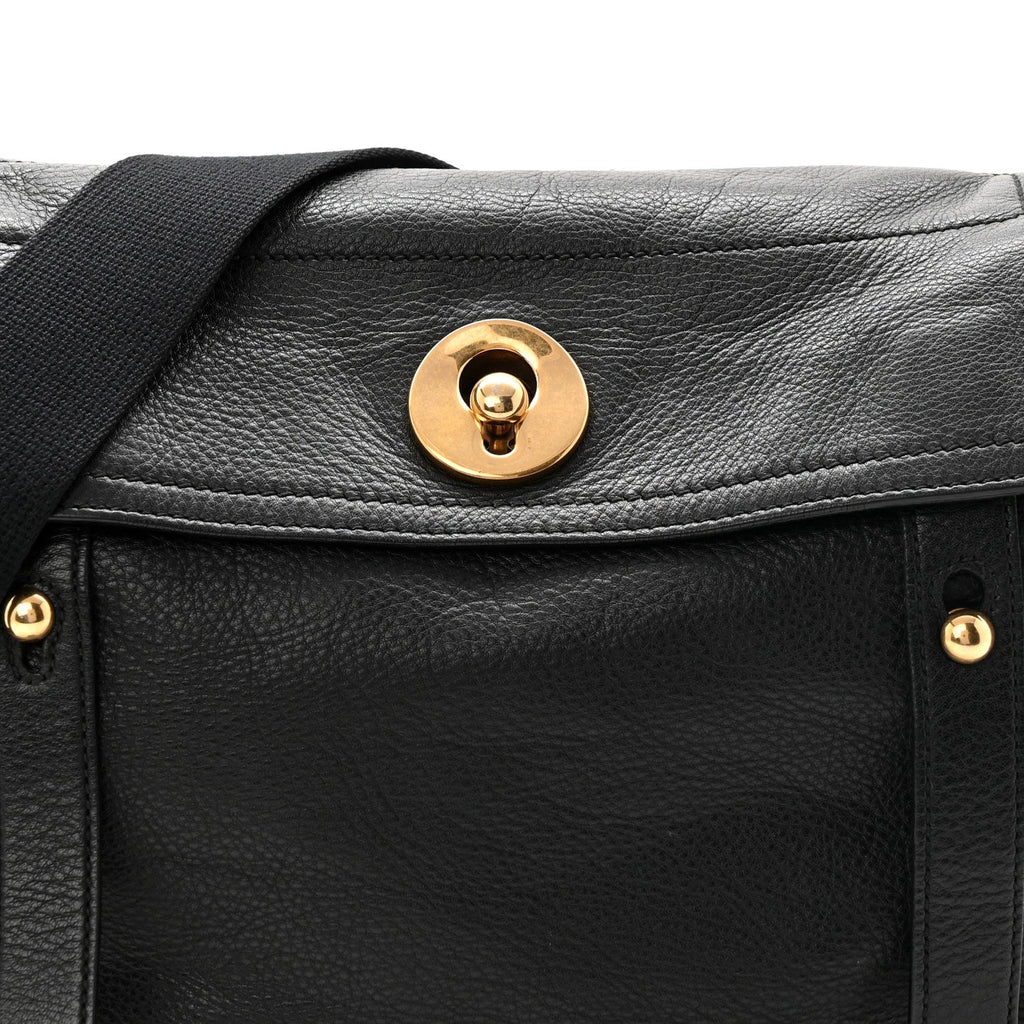 Calfskin Muse Two Messenger Black