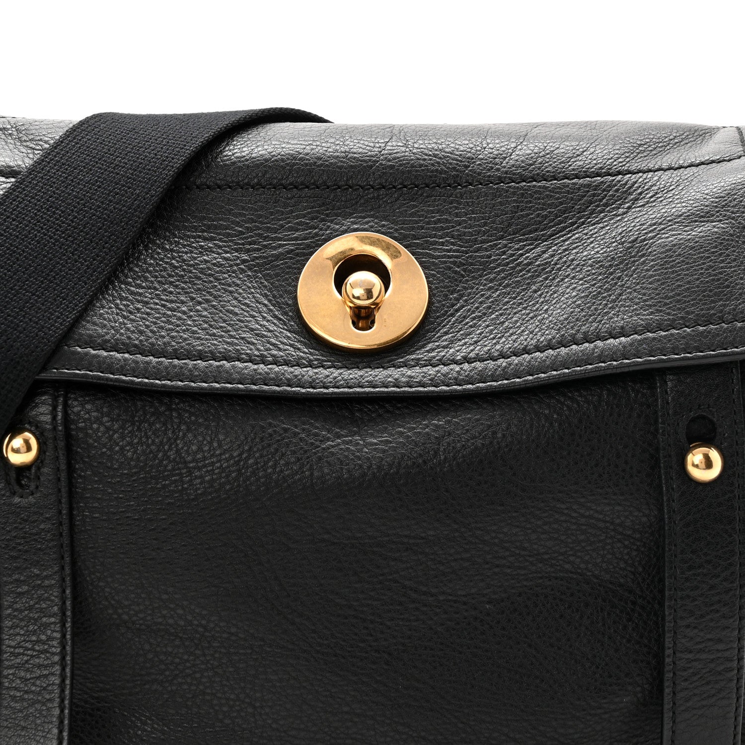 Calfskin Muse Two Messenger Black